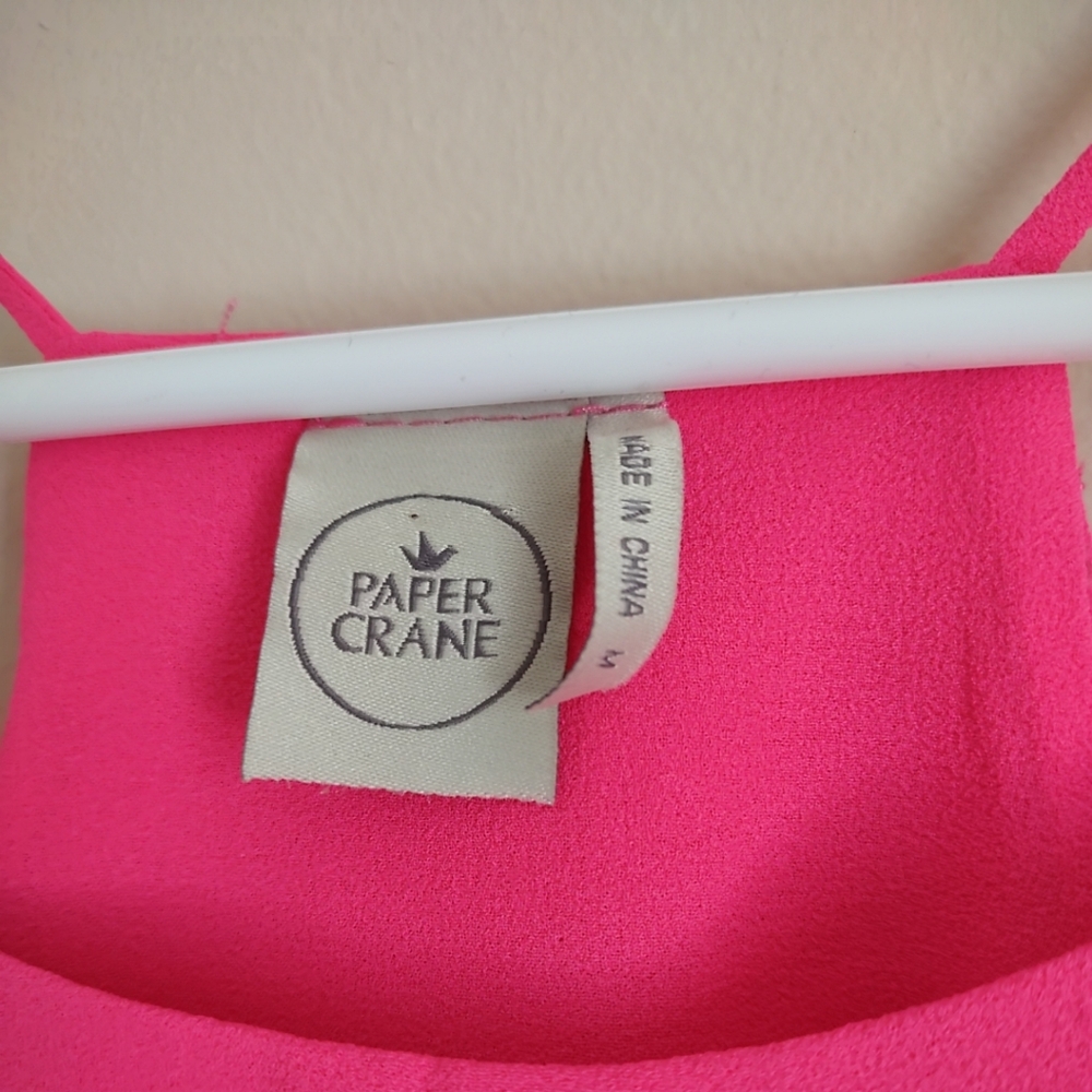 Paper Crane Hot Pink Sleeveless Top - Picture 2 of 6